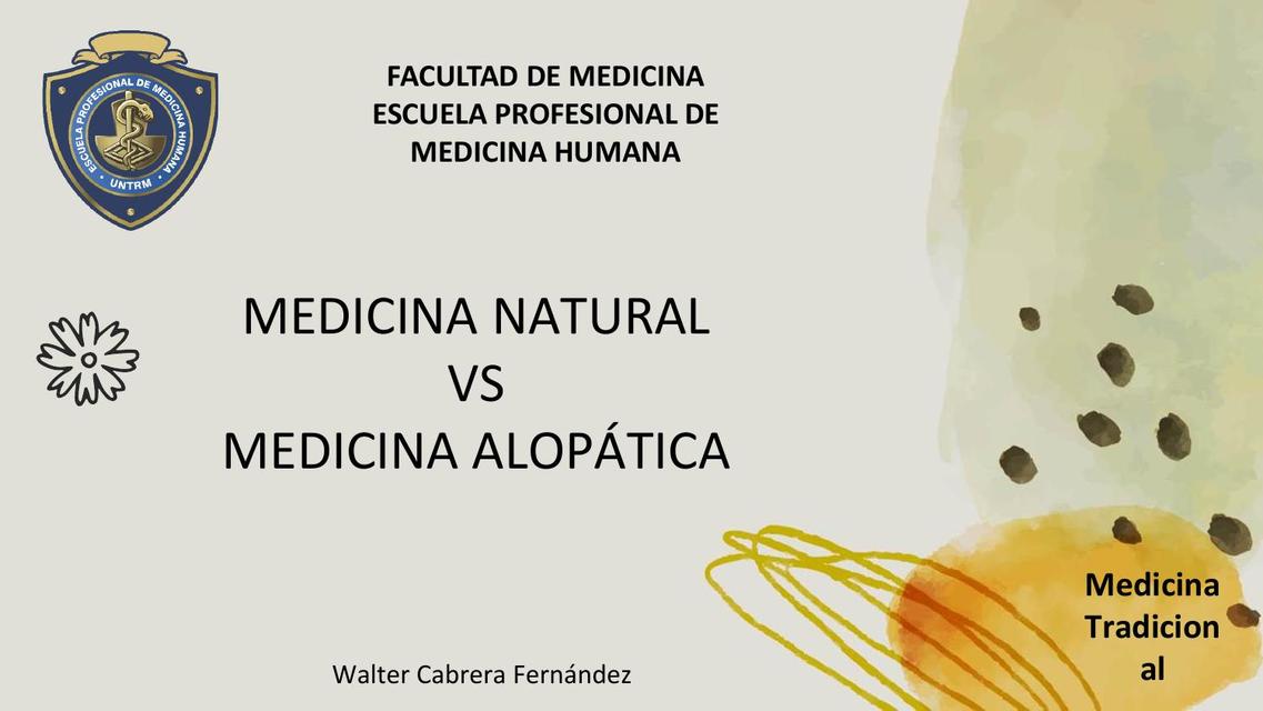 Medicina natural vs Medicina alopática   