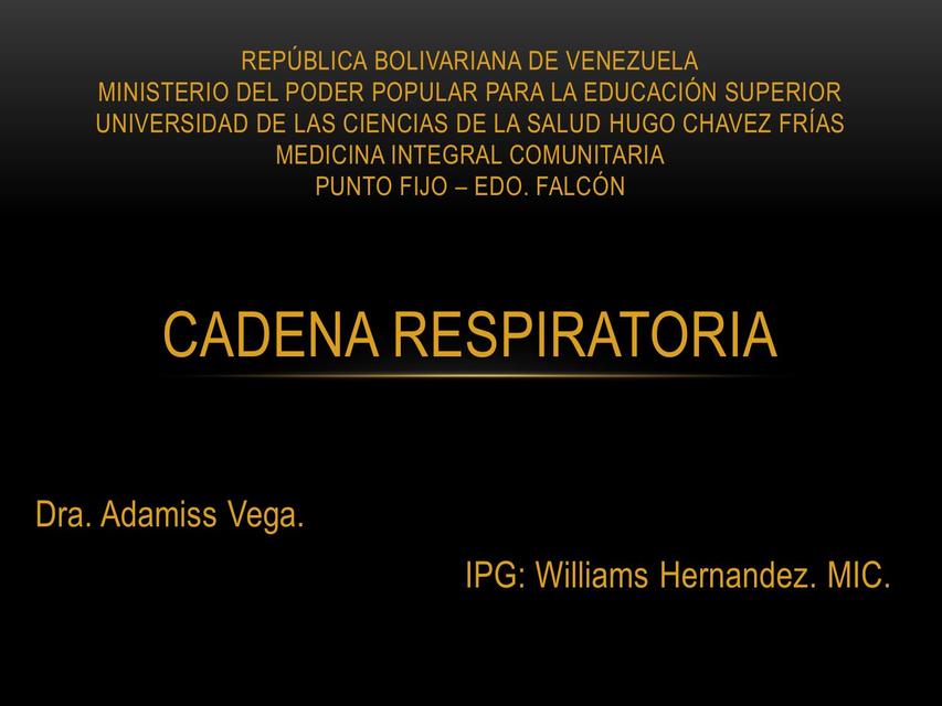 Cadena respiratoria  