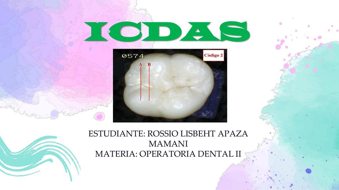 Operatoria dental icdas  