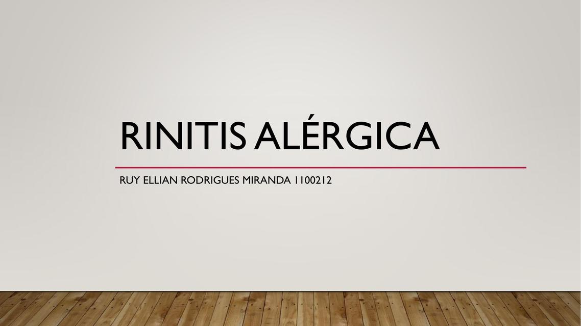 Rinitis alérgica  