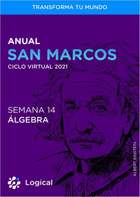 Anual san marcos ciclo virtual 2021 semana 14 álgebra 