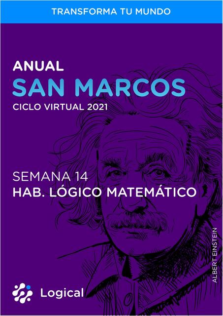 Anual san marcos ciclo virtual 2021 semana 14 habilidad lógico matemático 