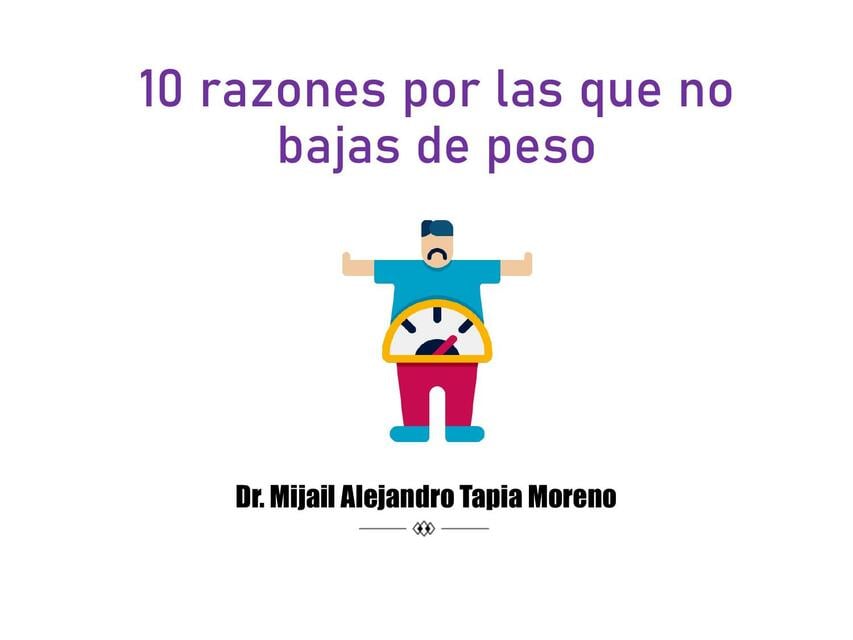Flashcards de 10 razones por las que no puedes bajar de peso | Por Dr ...