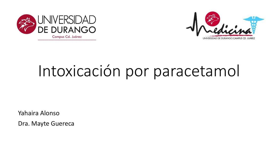 Intoxicación por paracetamol