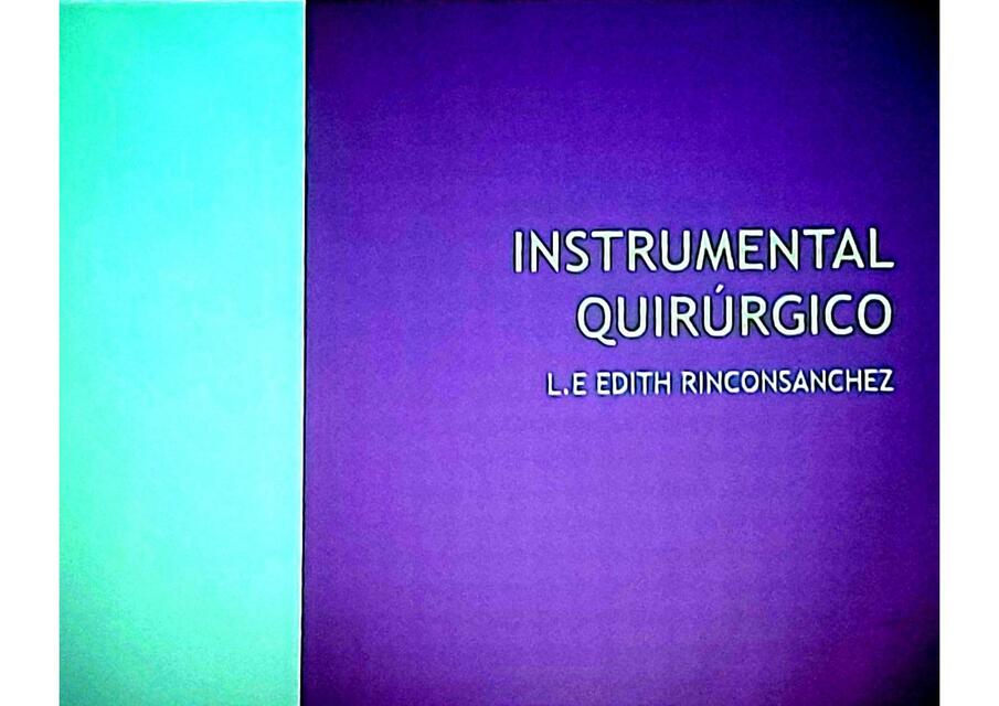 Instrumental quirúrgico 