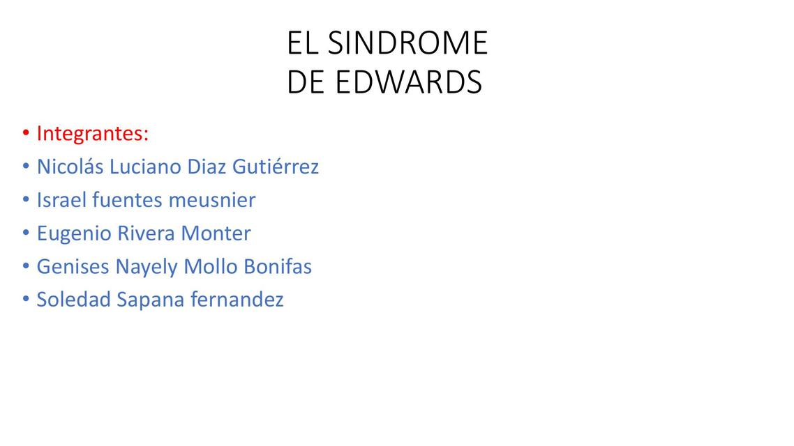 Síndrome de Edwards 