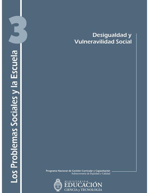 Desigualdad y Vulnerabilidad Social