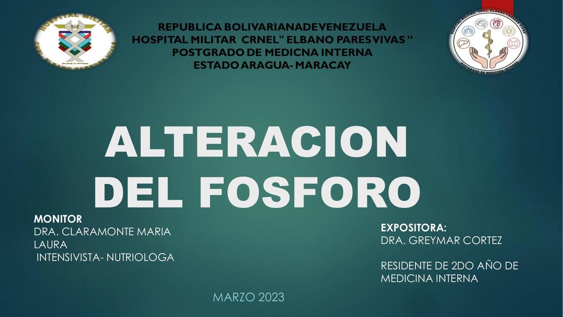 Alteración del fósforo