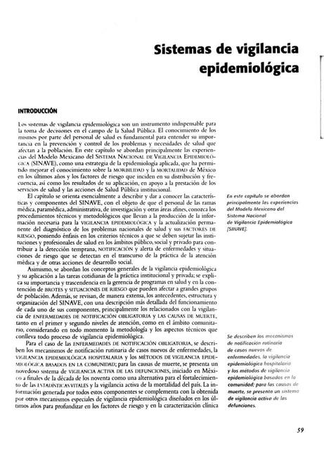 Sistema de vigilancia epidemiológica  