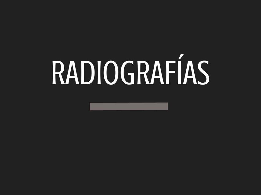 Radiografías 