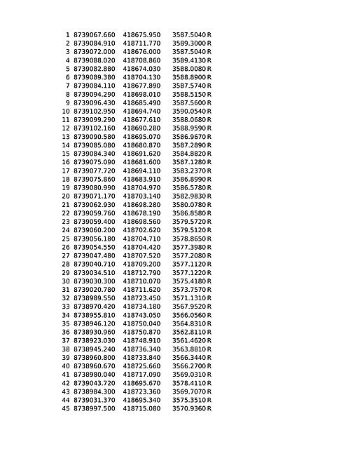 PUNTOS TOPOGRAFICO EJEMPLO 