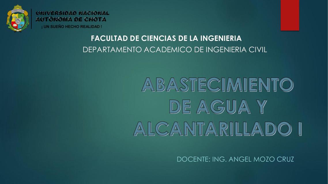 Abastecimiento de Agua y Alcantarillado I