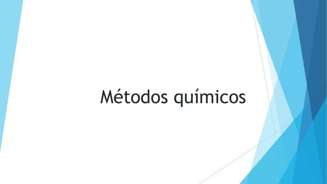 Métodos químicos 