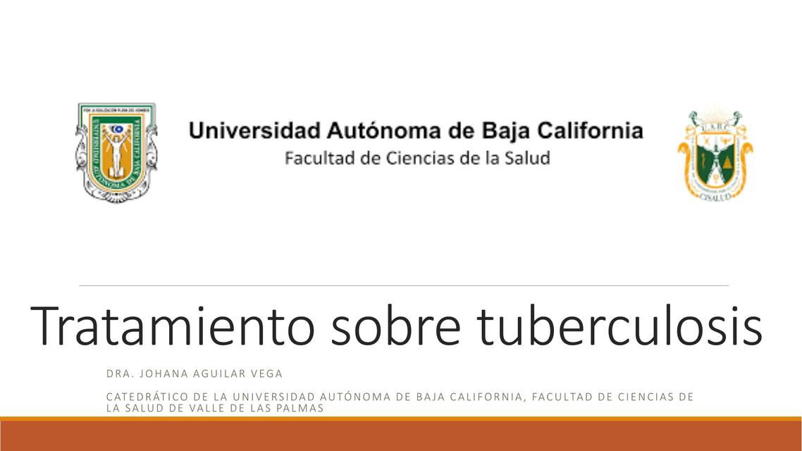 Tratamiento sobre Tuberculosis    