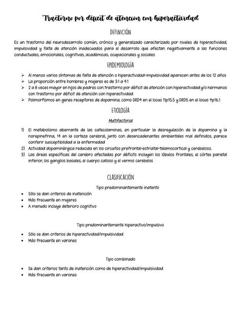 Déficit de atención con hiperactividad  