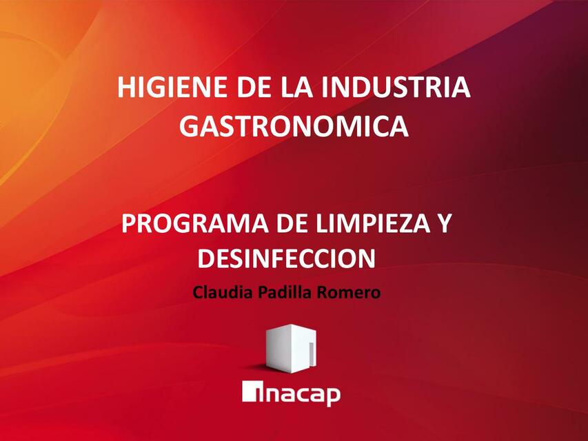 Higiene de la industria gastronómica 