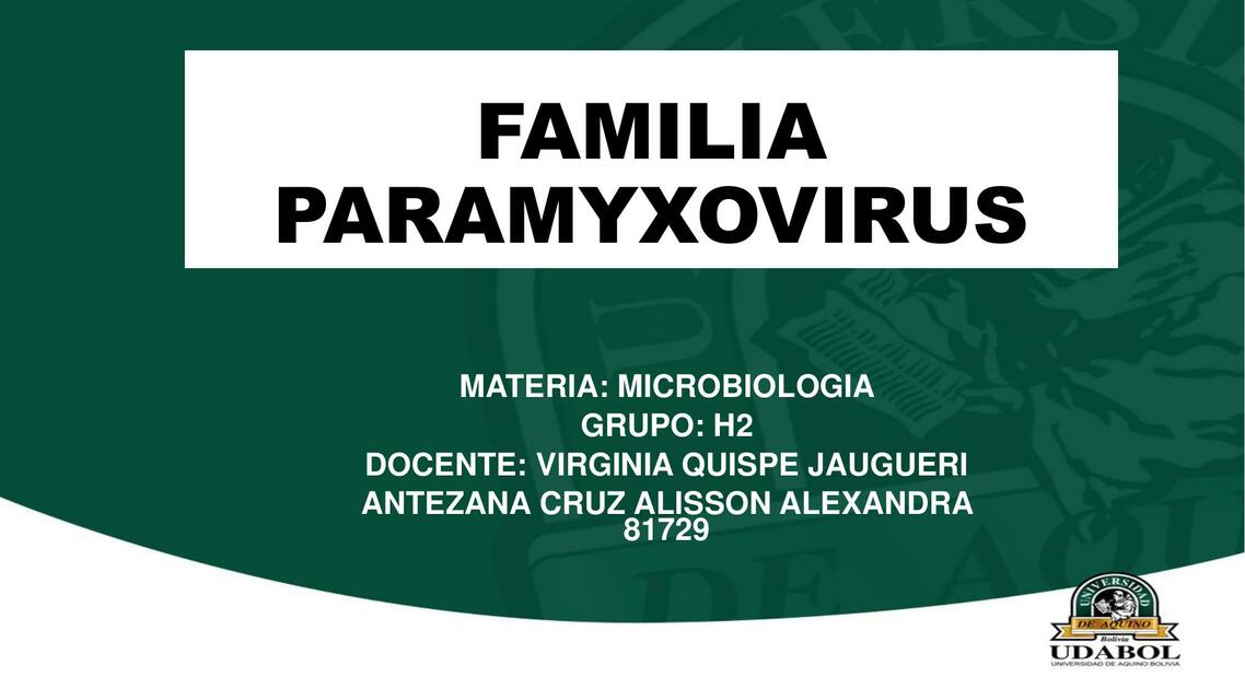 Familia paramyxovirus