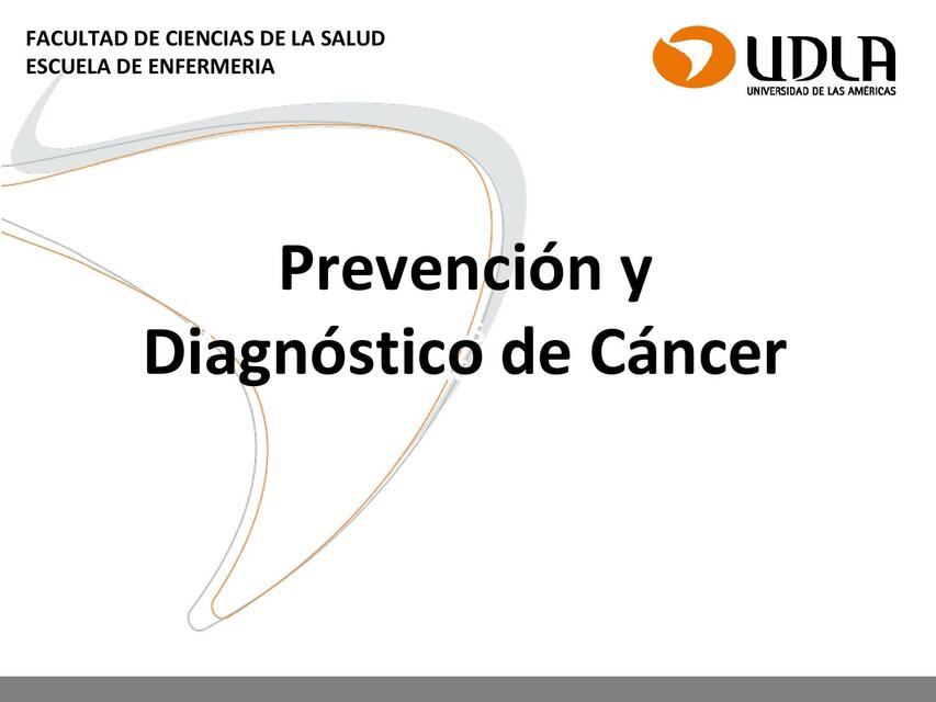 Prevención y Diagnóstico de Cáncer 