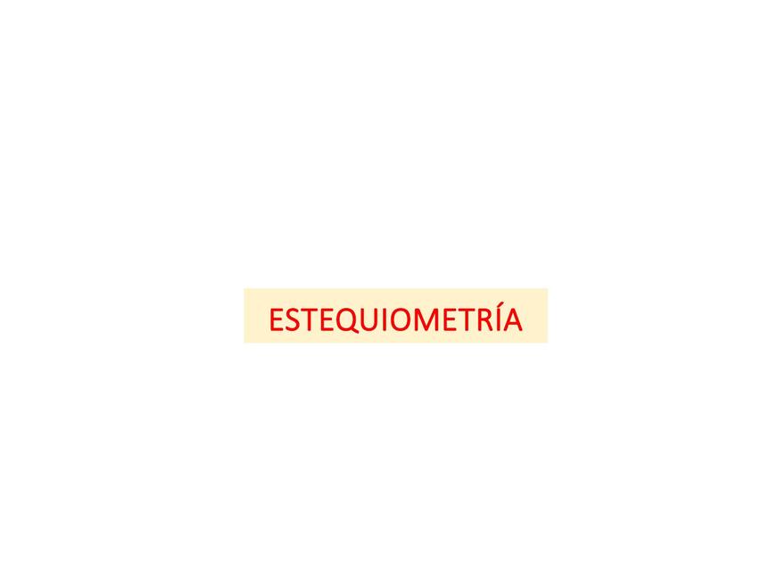 Estequiometría   