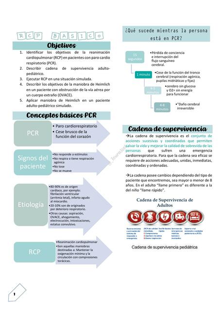 RCP Básico y Maniobra de Heimlich