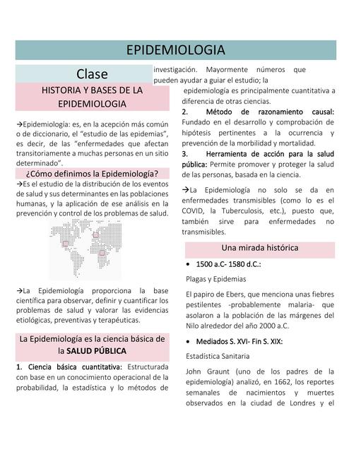 Historia y bases de la epidemiología  