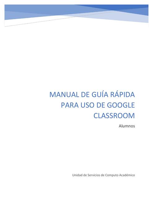 Manual Classroom Alumnos