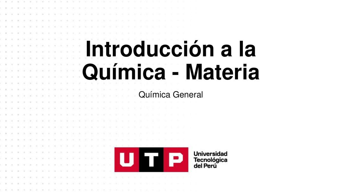 Introducción a la química