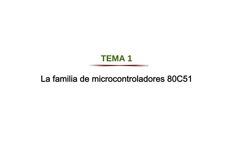 La Familia de Microcontroladores 80C51