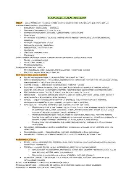 Introducción técnicas microscopía