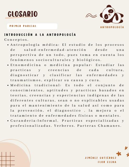 Glosario antropología