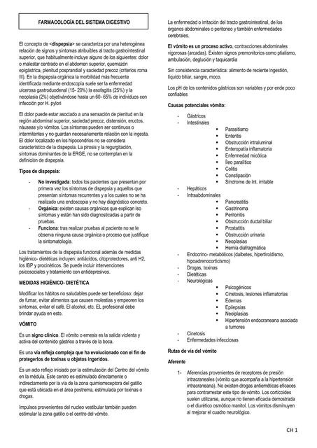 Farmacología del Sistema Digestivo 