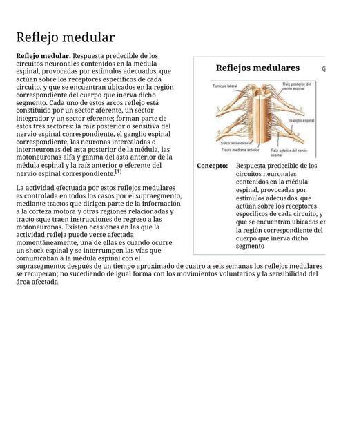 Reflejo medular EcuRed