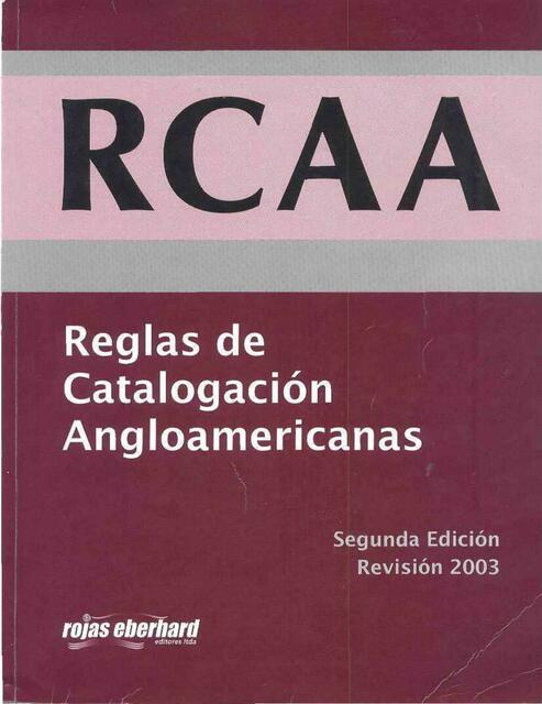 Reglas de Catalogación Angloamericanas