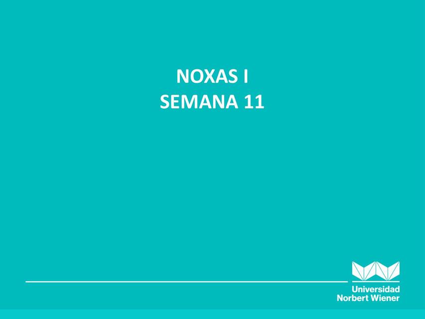 Semana 11 Teoría Noxas I 1