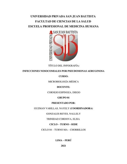 Infecciones nosocomiales por pseudomonas aeruginosa