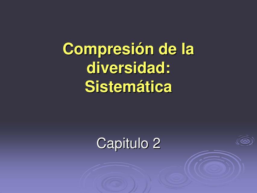 Compresión de la diversidad: sistemática