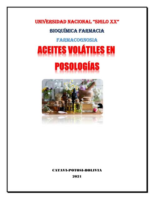 Aceites Volátiles  En Posologías 