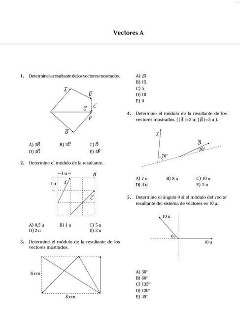 Vectores A