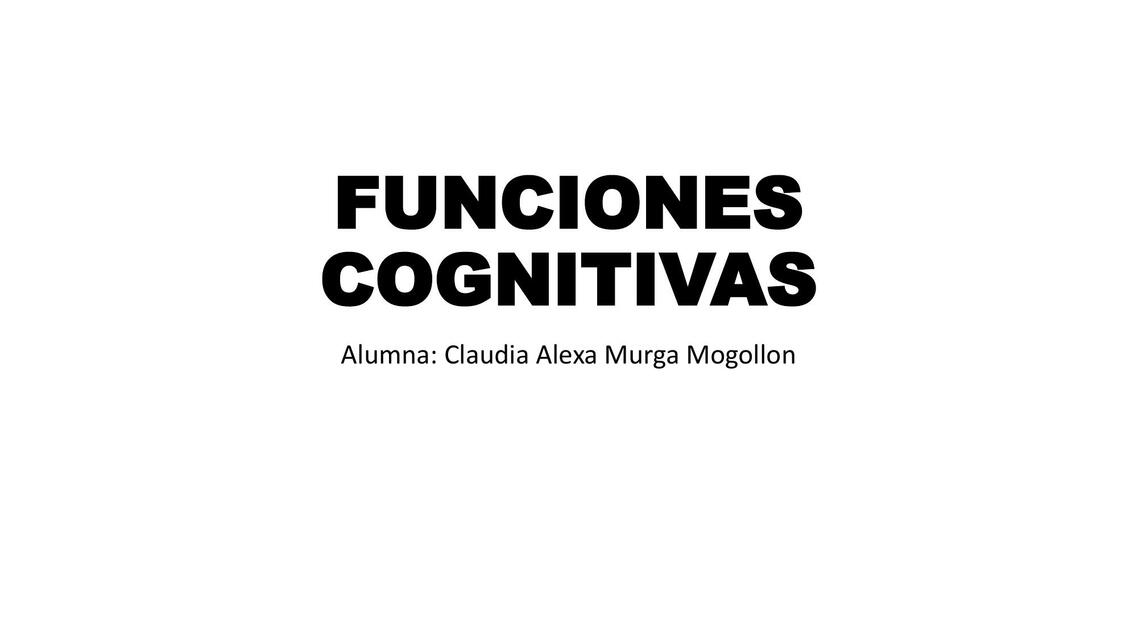 FUNCIONES COGNITIVAS