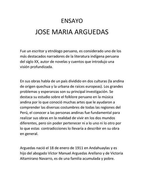 Jose Maria Arguedas 