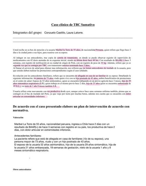 Caso Clínico de TBC Sumativo