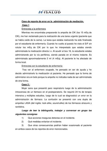 Caso de Reporte de Error en la Administración de Mediación