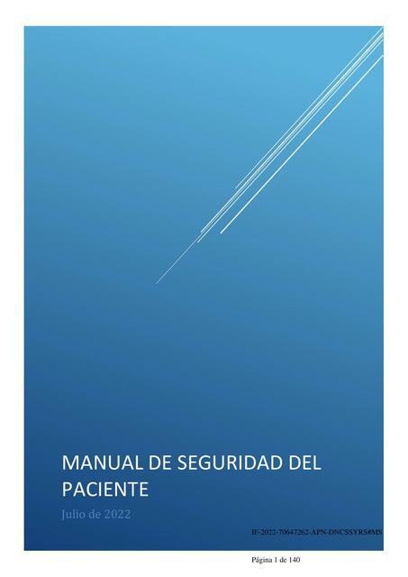 Manual de Seguridad del Paciente 