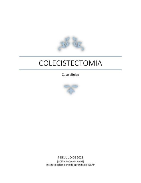 Colecistectomía 