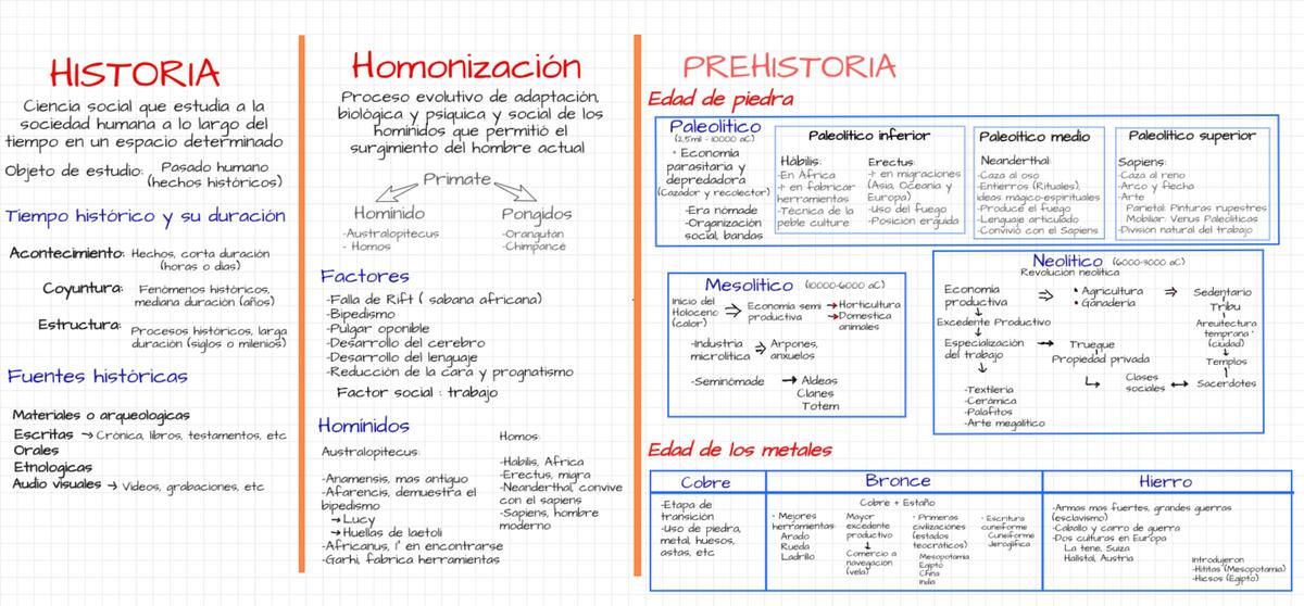 Historia, Homonización y prehistoria