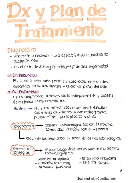 DIAGNÓSTICO Y PLAN DE TRATAMIENTO