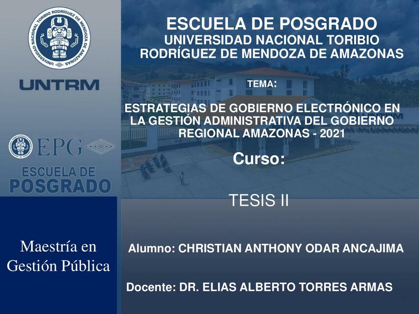 Estrategias de gobierno electrónico en la gestión administrativa del gobierno regional amazonas - 2021