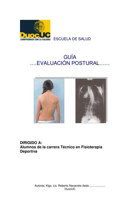 GUIA DE EVALUACION POSTURAL