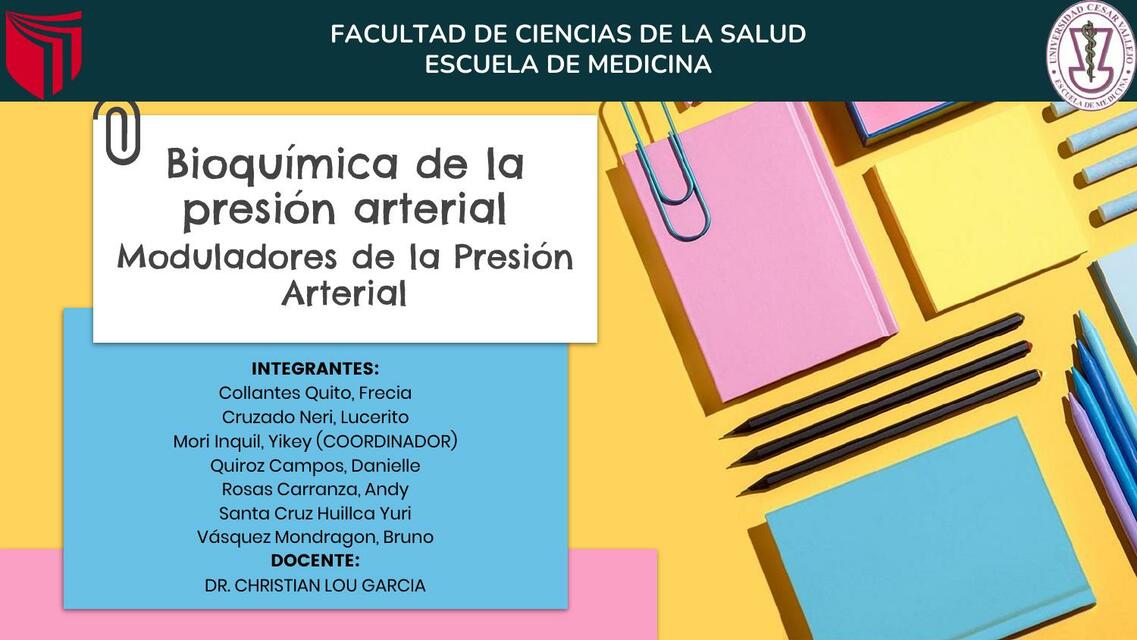 Bioquímica de la presión arterial moduladores de la presión arterial 