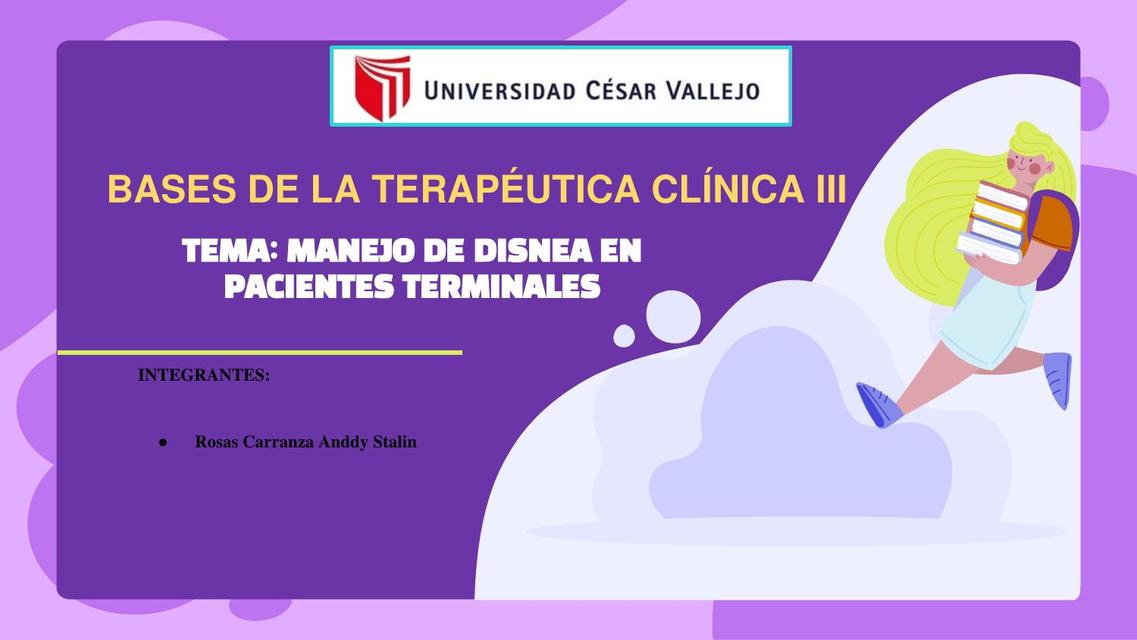 Manejo de disnea en pacientes terminales-oncológicos